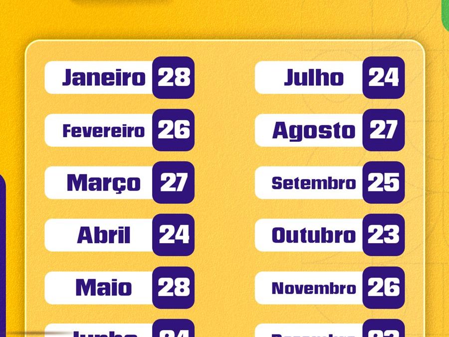 Calendário de Pagamento dos Benefícios – 2026